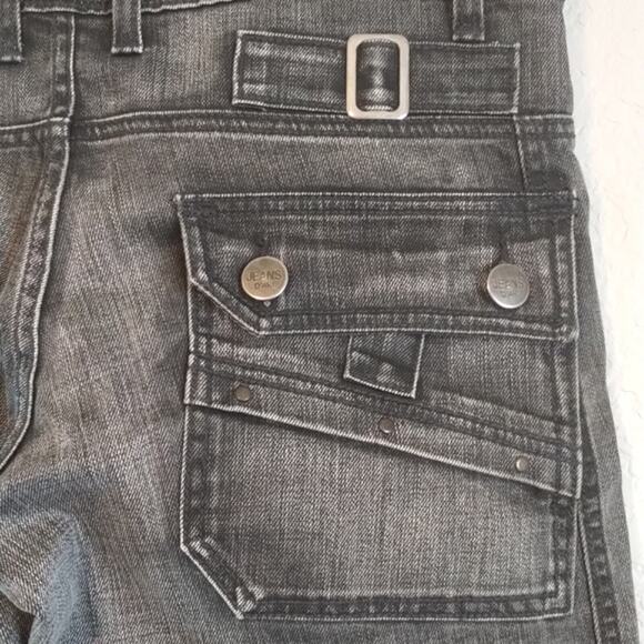 Jean de Art Grey Wash Straight Wide Leg Japanese Streetwear Jeans XL (34/35) - Picture 3 of 9